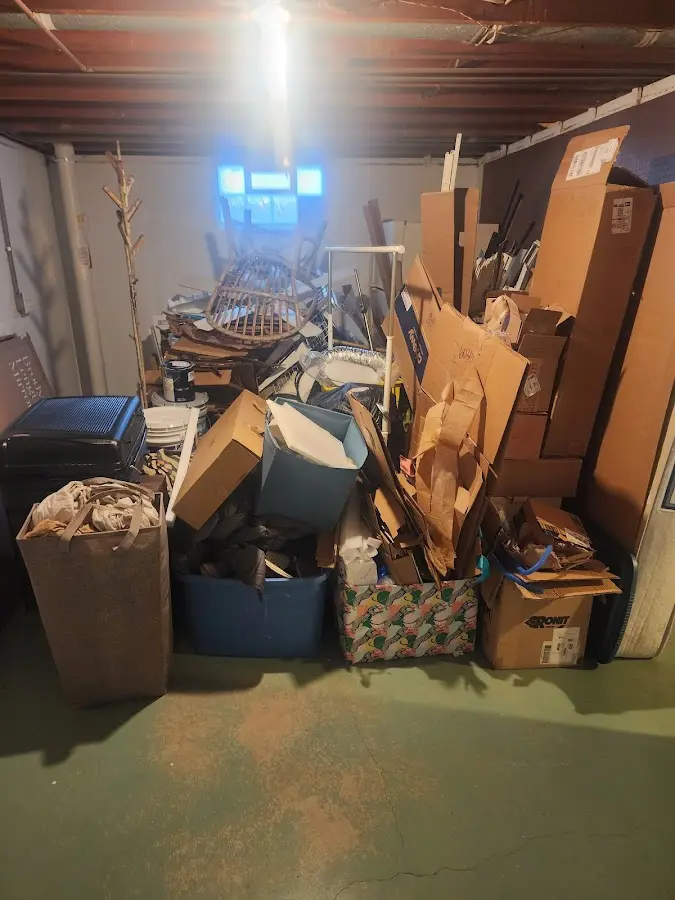 Roll-off dumpster container at job site for Construction Dumpster Rental in Hicksville